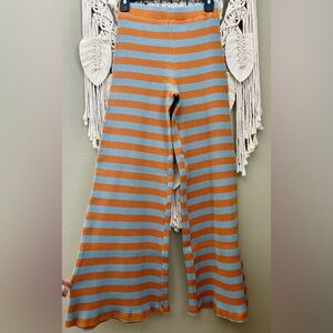 Striped Wide Leg Crop Pants